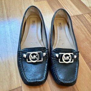Michael Kors women’s black leather loafer flats